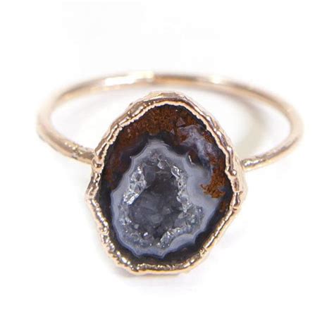 Geode Ring, Tiny Geode Ring, Geode Rings, Geode Jewelry, Geode Jewelry ...