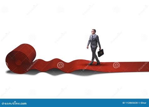 The Businessman Walking on Red Carpet Stock Photo - Image of motivated ...