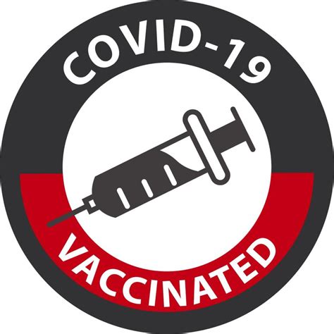 COVID-19 VACCINATED, HARD HAT LABEL (HH176)