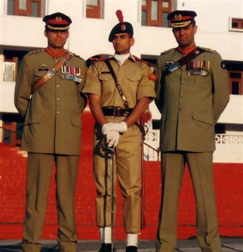 Pakistani army officers dress uniforms.