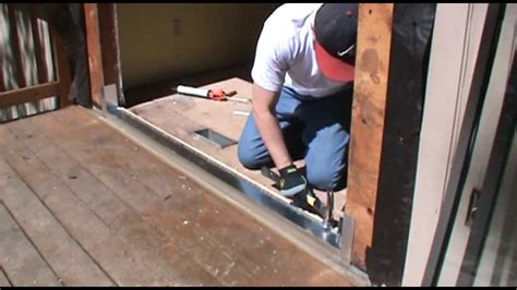 Installing a sliding patio door - YouTube