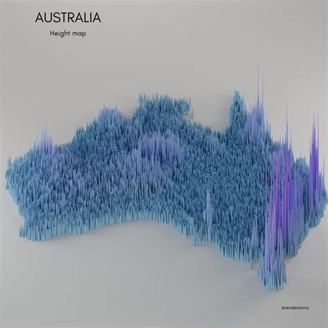 Australia height map in Blender 3D : r/blender