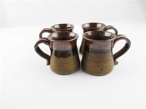 4 Hand-thrown Ceramic Mugs Coffee Cocoa Whatever | Etsy | Ceramic mugs, Stoneware mugs, Hand thrown