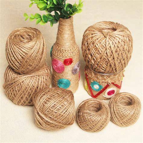 New 200m High strength hemp rope Handmade crafts cord jute rope cuerda ...