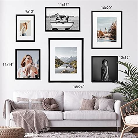 upsimples 11x17 Picture Frame Set of 5,Display Pictures 9x15 with Mat ...