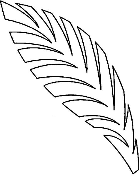 Palm Leaf Cut Out Template