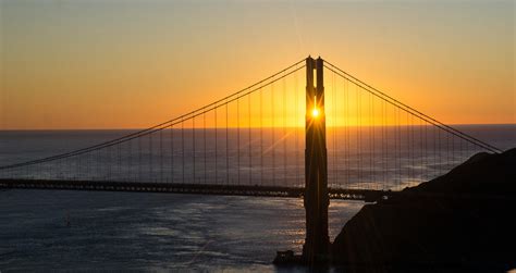 Pacific Landscapes Gallery | Aerial Sunset Golden Gate