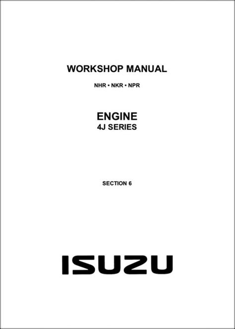 Isuzu Diesel Engine Manuals – MARINE DIESEL BASICS