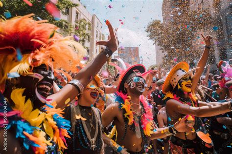 LGBT Pride Parade participants, Sao Paulo Pride Parade, AI generative ...