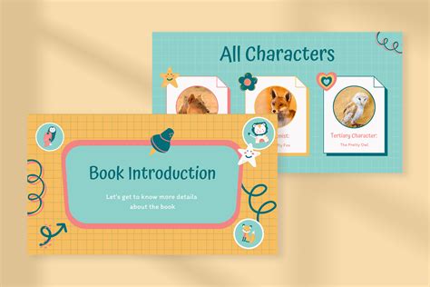 Colorful Candy Playful Book Report Presentation Template Design Templates - Peterdraw Studio