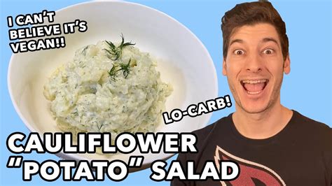 Easy Cauliflower "Potato" Salad (VEGAN + LOW CARB) - YouTube