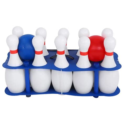 Bowling Set 10pcs Big Bowling Pins 2pcs Bowling Balls Outdoor Indoor Kids Toys Yard Games Family ...