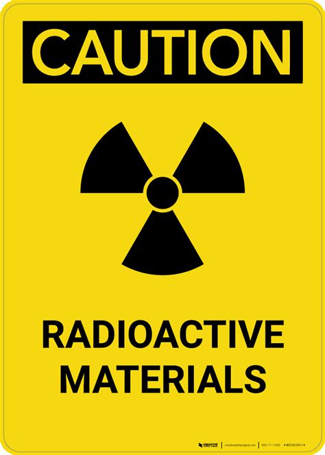 Caution: Warning Radioactive Materials - Portrait Wall Sign | Creative ...