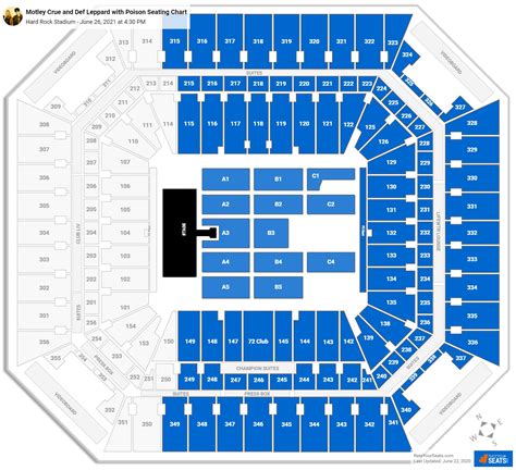 Hard Rock Stadium Seating Charts for Concerts - RateYourSeats.com