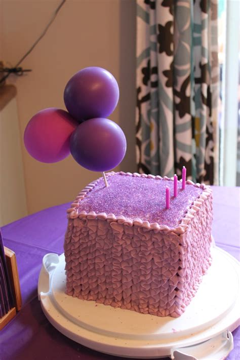 Purple cake I made for my 3 year old's birthday party | Cake, Purple ...