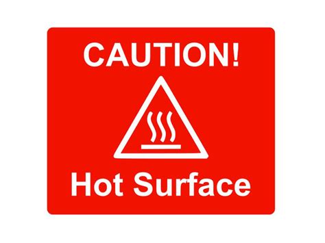 Caution Hot Surface Sign - Etsy UK | Surface, Caution, Adhesive