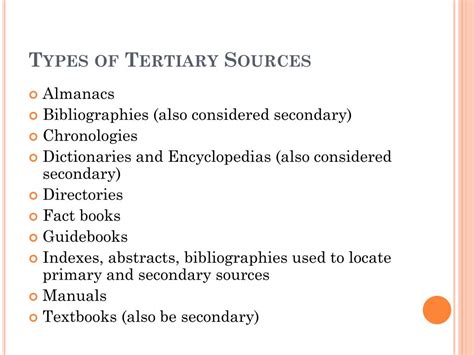 PPT - Primary, Secondary, Tertiary Sources PowerPoint Presentation ...