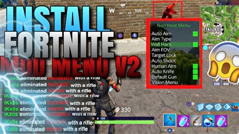 FORTNITE MOD MENU V2 | WALL HACKS IN FORTNITE BATTLE ROYALE (SEASON 5 UPDATE) - YouTube