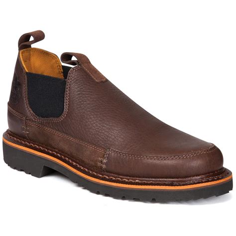 Men's Georgia® Giant Romeo Slip-On Work Shoes, Brown - 217557, Casual Shoes at Sportsman's Guide