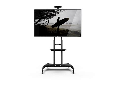 Kanto MTM82PL Height Adjustable Mobile TV Stand with Adjustable Shelf ...