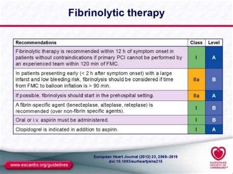 Therapy: Fibrinolytic Therapy