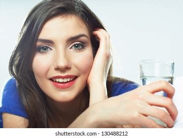 Woman Drink Water Close Face Portrait Stock Photo 130488212 | Shutterstock