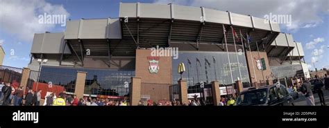 General view of The Kop outside of the Anfield stadium Stock Photo - Alamy