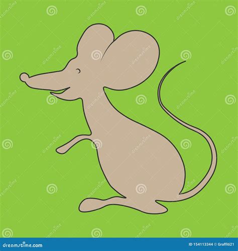 Cartoon Vector Illustration. 2020 Rat Zodiac. Silhouette Vector. | CartoonDealer.com #154113344