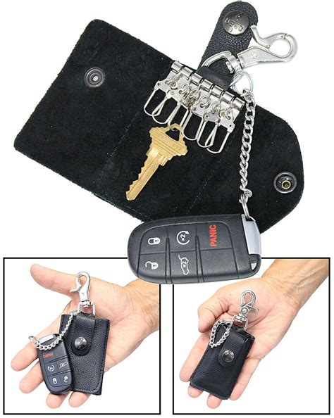 Leather Key Fob Snap Key Case with Claw Clip #AC22050PKK - Jamin Leather®