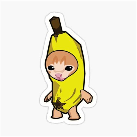 "Happy Happy Banana Cat meme" Sticker for Sale by Rzera- | Redbubble