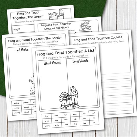 Frog and Toad Together Worksheets: A Fun Book Companion