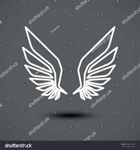 Wings Bird Vector Illustration Stock Vector (Royalty Free) 468183626 ...