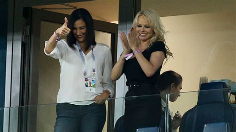 Pamela Anderson Supports Her Man At The World Cup Amid Engagement ...