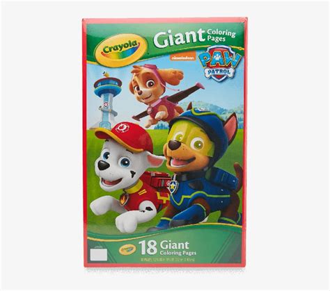 Paw Patrol Giant Coloring Pages Set - Crayola Giant Color Books PNG Image | Transparent PNG Free ...