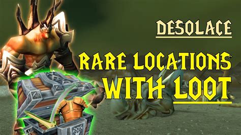 WoW Classic - Rare Mob Locations + UNIQUE LOOT - Desolace - YouTube