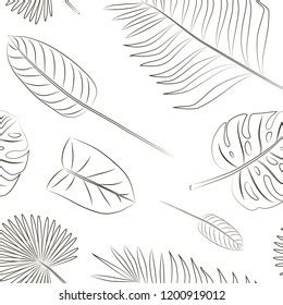 Tropical Leaves Background Foliage Background Botanical Stock Vector ...