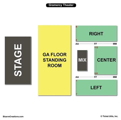 Gramercy Theatre Seating Chart | Seating Charts & Tickets