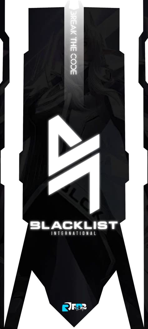 the blacklist international logo is displayed on a white and black ...