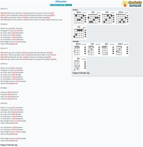 Chord: Silhouette - Aquilo - tab, song lyric, sheet, guitar, ukulele ...