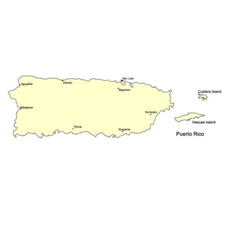 Puerto Rico PowerPoint Map, US Territory, Island, Capital - MAPS for Design