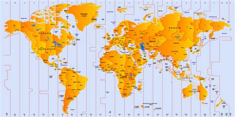 Lines Of Longitude Time Zones