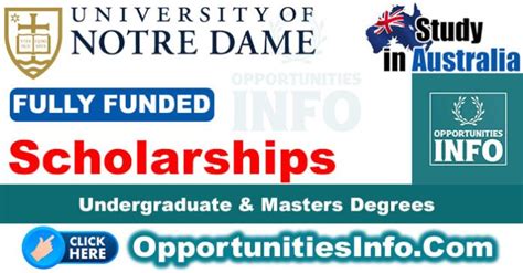 Notre Dame University Scholarships 2024 in Australia [Funded]