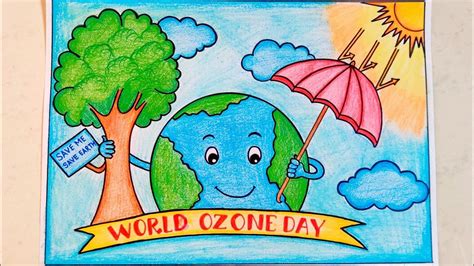 World Ozone Day Drawing Easy | World Ozone Day Poster | Ozone Day ...