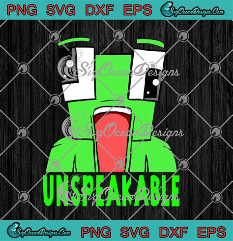 Unspeakable Gaming Minecraft Funny Gamer SVG PNG EPS DXF Cricut File Silhouette Art