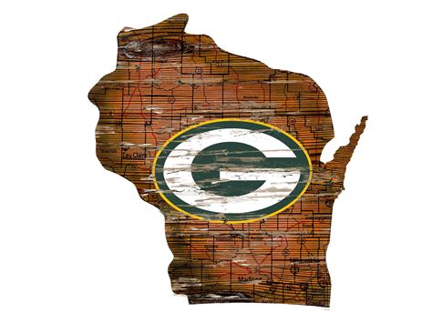 Green Bay Packers Wood Sign - State Wall Art (backorder) | Green bay ...