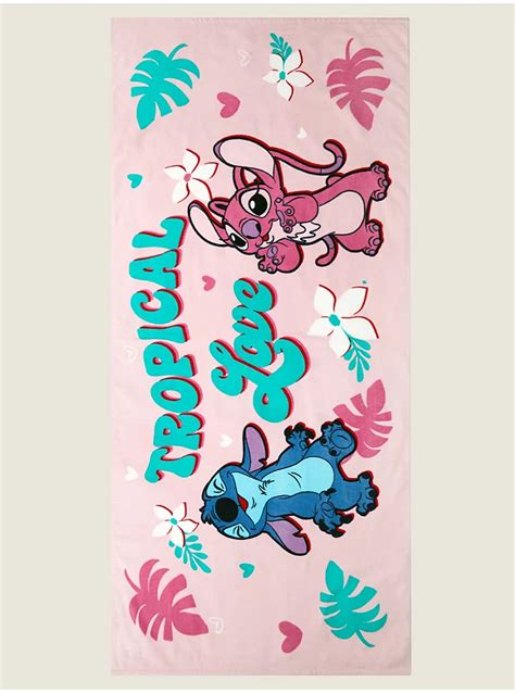 Disney Stitch & Angel Panel Print Beach Towel | Home | George at ASDA