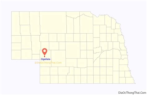 Map of Ogallala city