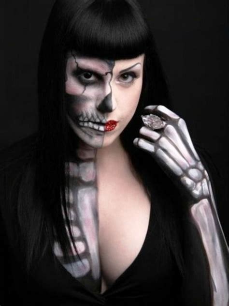 35 Creepy Skull Halloween Makeup Ideas For You To Try - Instaloverz | Halloween makeup diy ...