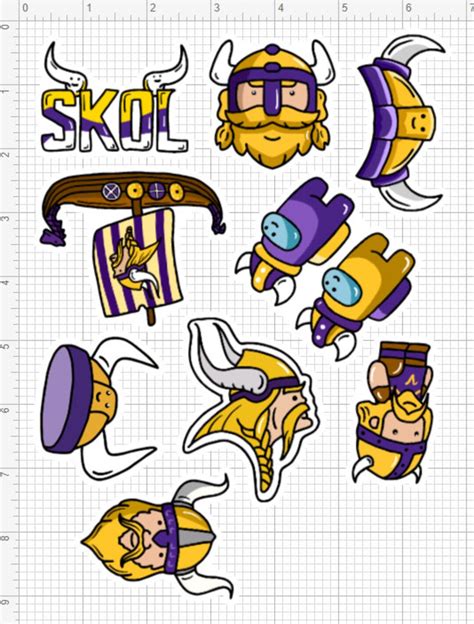 Minnesota Vikings Stickers 2023 Edition Part 1 - Etsy