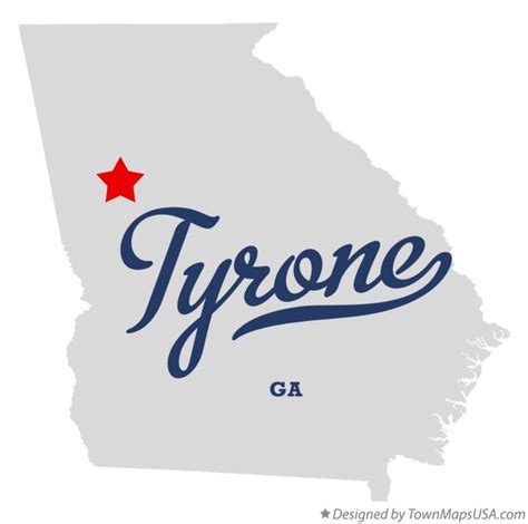 Map of Tyrone, GA, Georgia